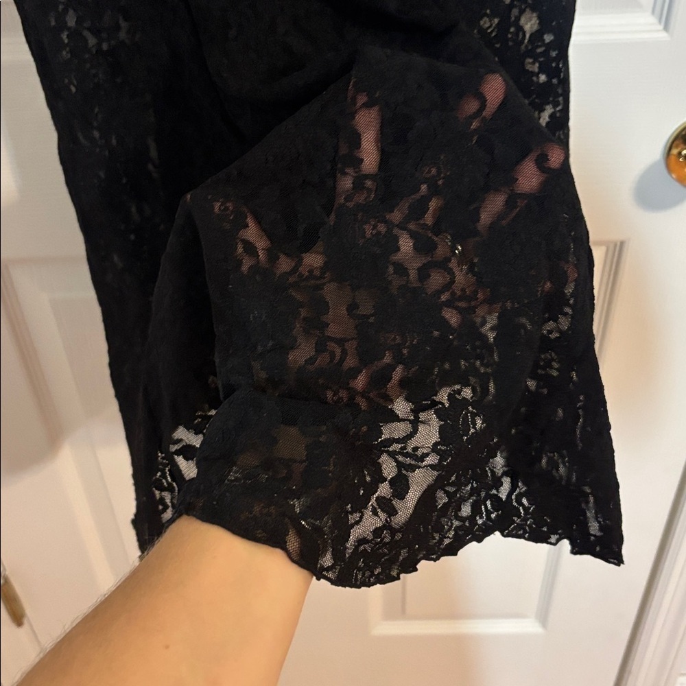 Cacique Black Lace Chemise, negligée, 18/20 - Picture 8 of 11